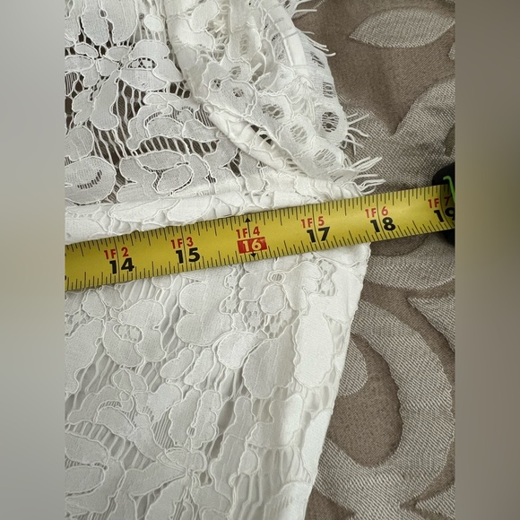 Rachel Zoe Dress - Estelle Back Cut-Out white maxi gown Size 6 all over lace NWT - Picture 7 of 16